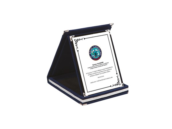 9x12 KADİFE PLAKET LACİVERT
